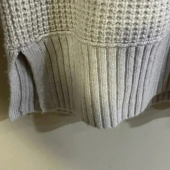 [M]Club Monaco WMN Cashmere Wool Blend Pull  Over Light Gray Hoodie Sweater - Picture 5 of 8